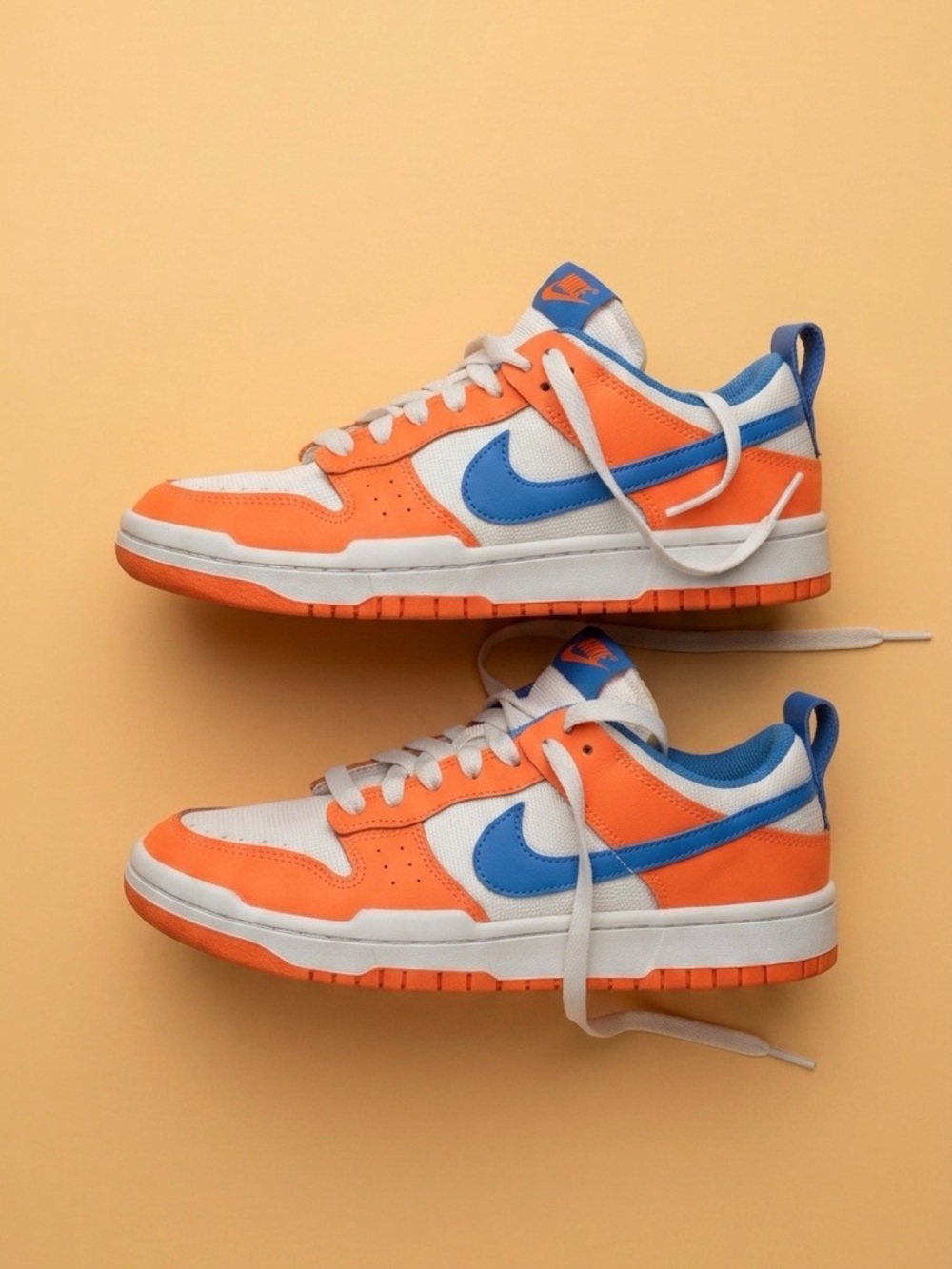 Nike Dunk Low Disrupt Women’s Size 7 White Orange Blue Gum Sole